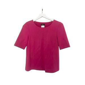 Les Copains Made in Italy Pink Short Sleeve Open Back Blouse US Size 8